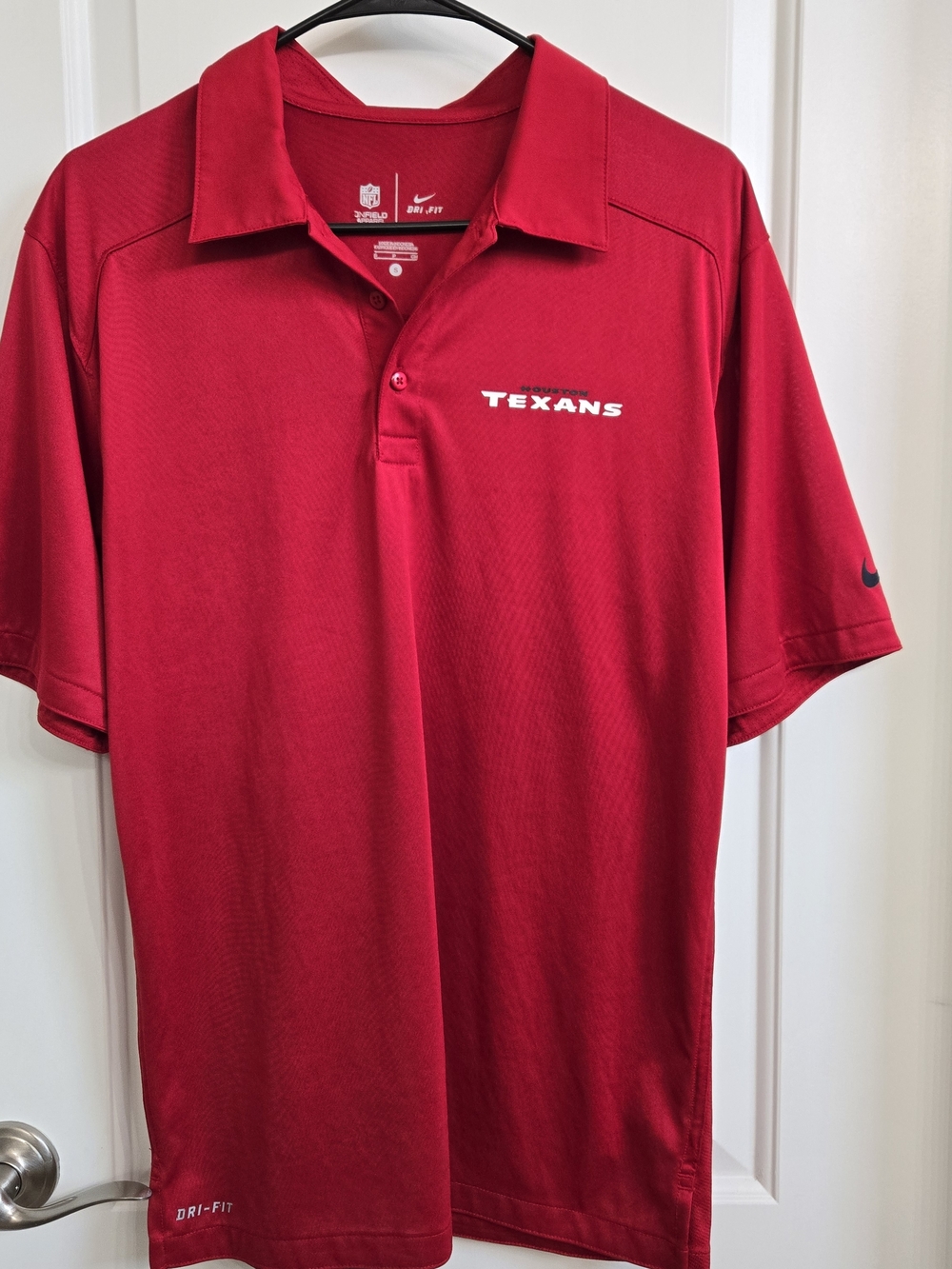 Nike Men's Dri-fit Houston Texans Red Polo Shirt